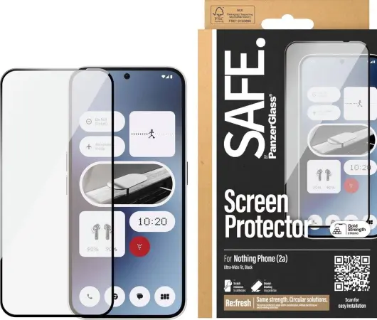 PanzerGlass SAFE Ultra-Wide Nothing Phone (2a) Screen Protector afbeelding 1