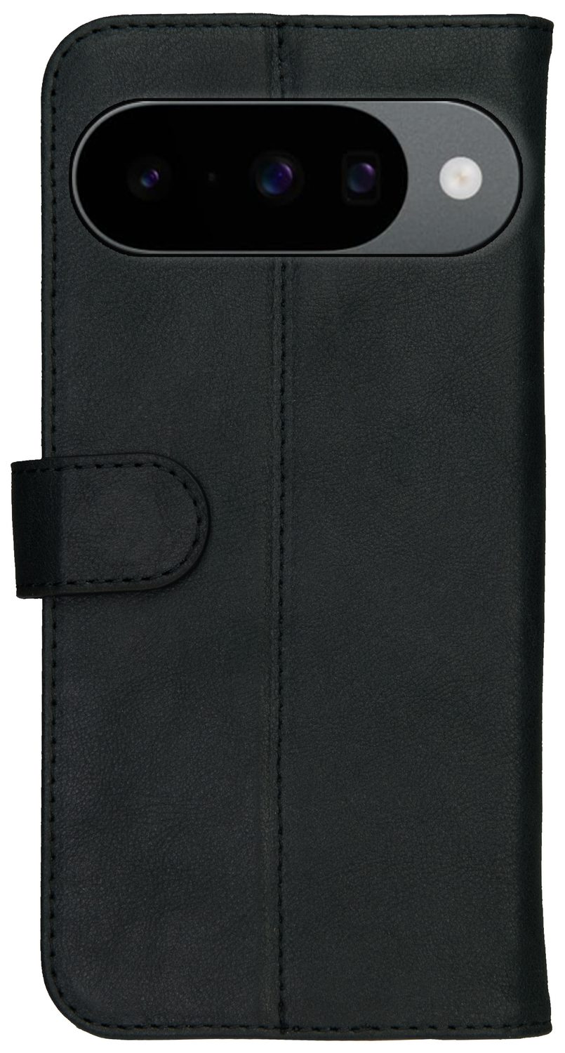 Rosso Deluxe Google Pixel 10 / 10 Pro Hoesje Echt Leer Book Case Zwart afbeelding 1