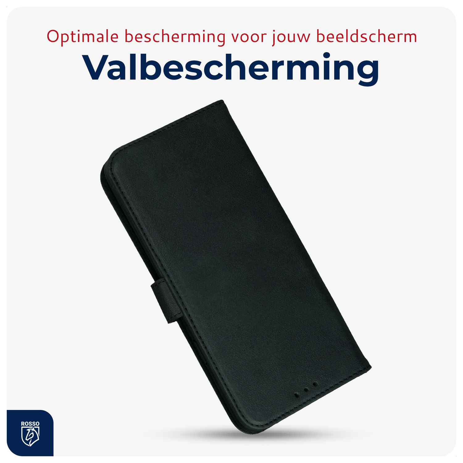 Rosso Deluxe Google Pixel 10 / 10 Pro Hoesje Echt Leer Book Case Zwart afbeelding 4