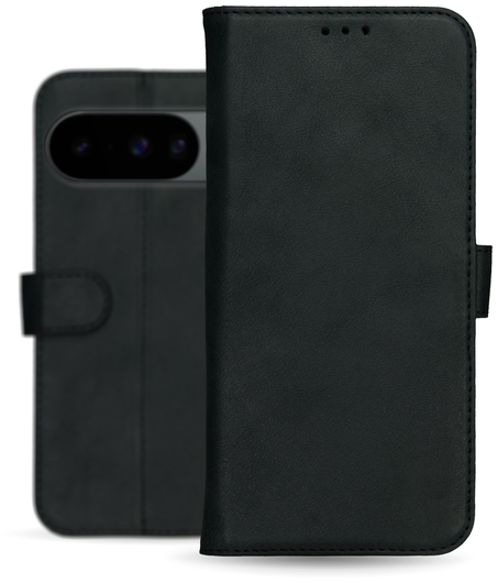 Rosso Deluxe Google Pixel 10 / 10 Pro Hoesje Echt Leer Book Case Zwart afbeelding 8