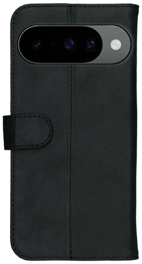 Rosso Deluxe Google Pixel 10 / 10 Pro Hoesje Echt Leer Book Case Zwart afbeelding 1