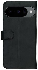 Rosso Deluxe Google Pixel 10 / 10 Pro Hoesje Echt Leer Book Case Zwart afbeelding
