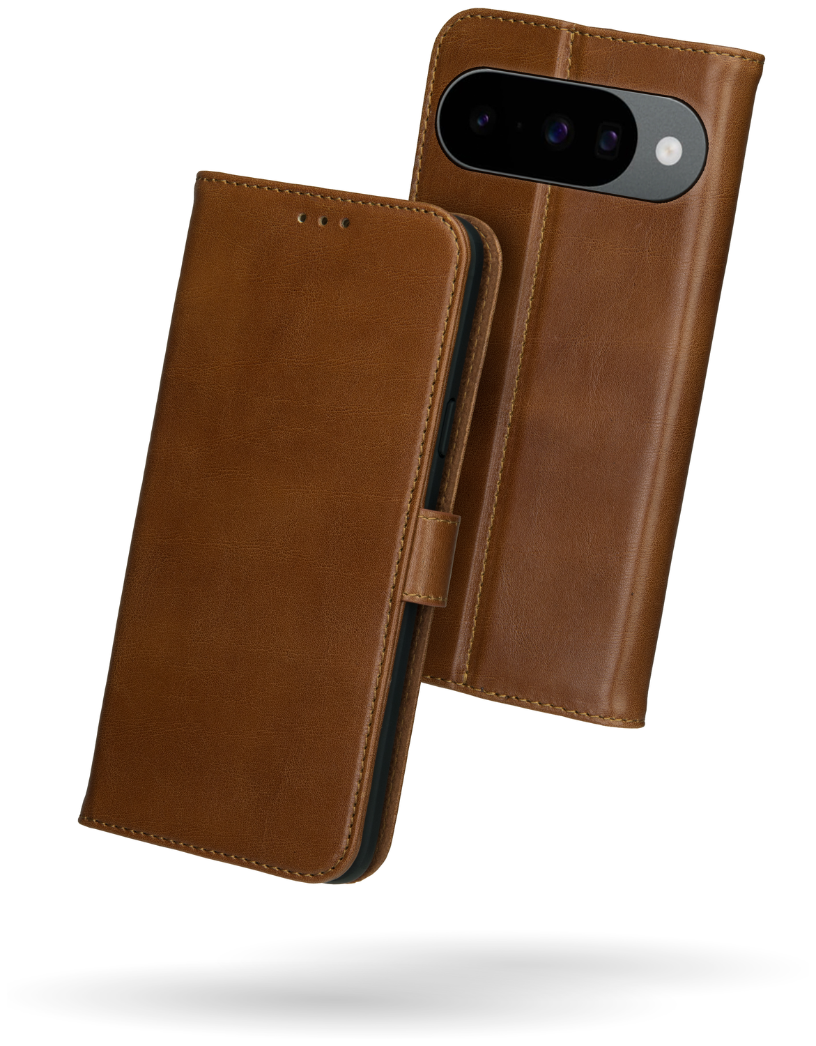 Rosso Deluxe Google Pixel 10 / 10 Pro Hoesje Echt Leer Book Case Bruin afbeelding 9