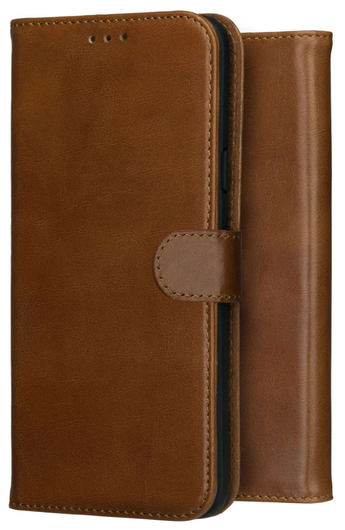 Rosso Deluxe Google Pixel 10 / 10 Pro Hoesje Echt Leer Book Case Bruin afbeelding 1