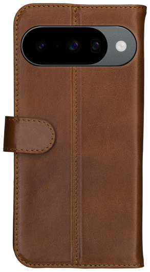 Rosso Deluxe Google Pixel 10 / 10 Pro Hoesje Echt Leer Book Case Bruin afbeelding 1