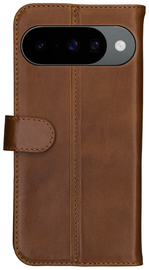 Rosso Deluxe Google Pixel 10 / 10 Pro Hoesje Echt Leer Book Case Bruin afbeelding