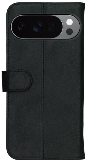 Rosso Deluxe Google Pixel 10 Pro XL Hoesje Echt Leer Book Case Zwart afbeelding 2