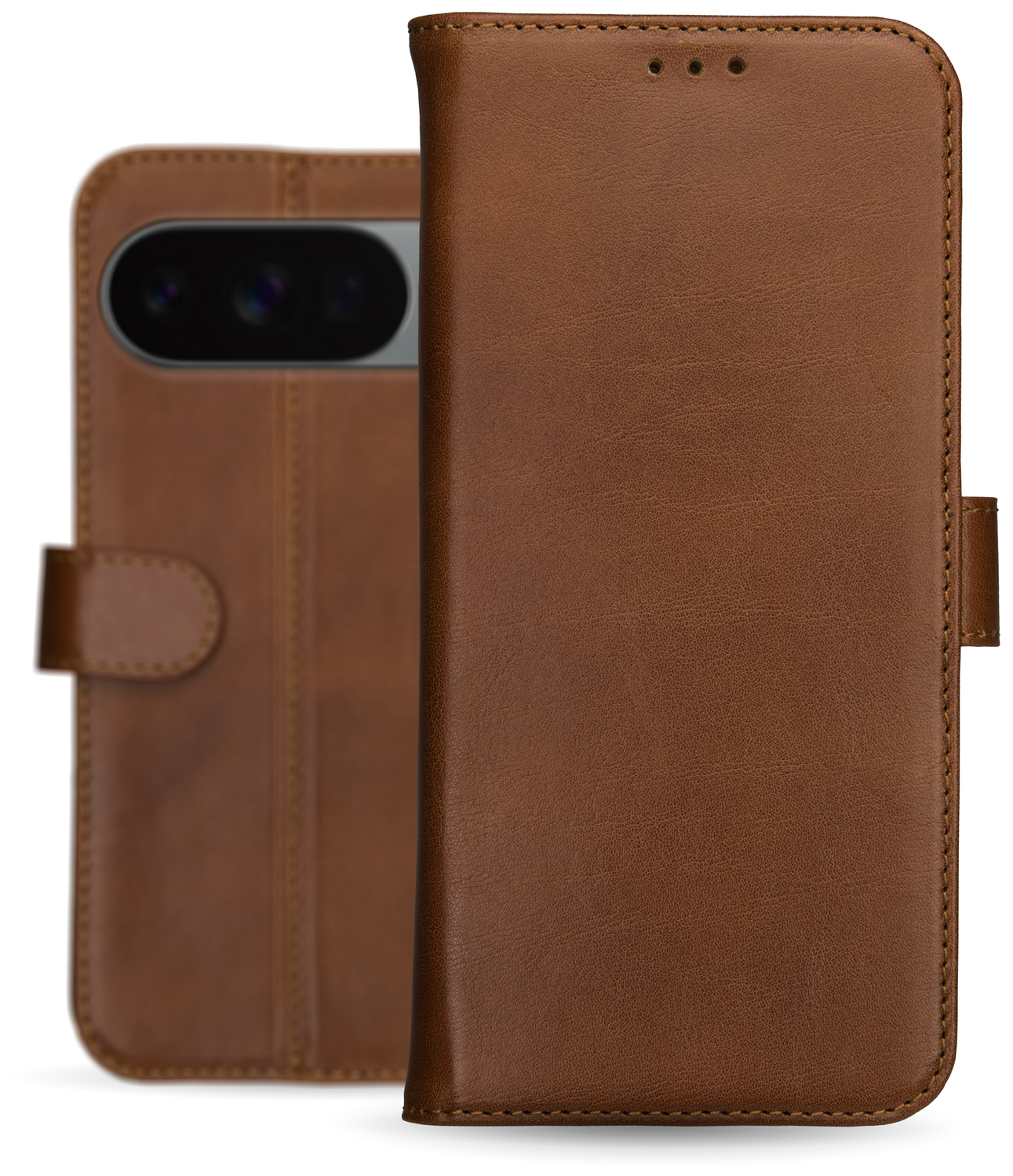 Rosso Deluxe Google Pixel 10 Pro XL Hoesje Echt Leer Book Case Bruin afbeelding 10