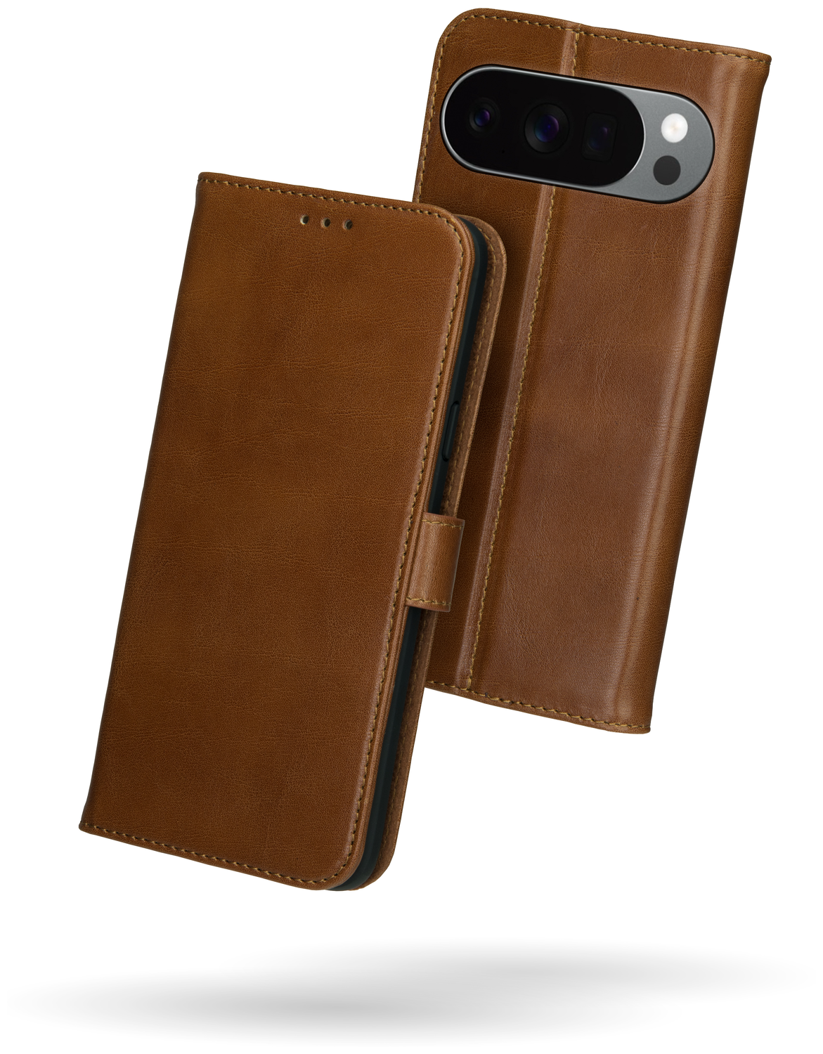 Rosso Deluxe Google Pixel 10 Pro XL Hoesje Echt Leer Book Case Bruin afbeelding 11