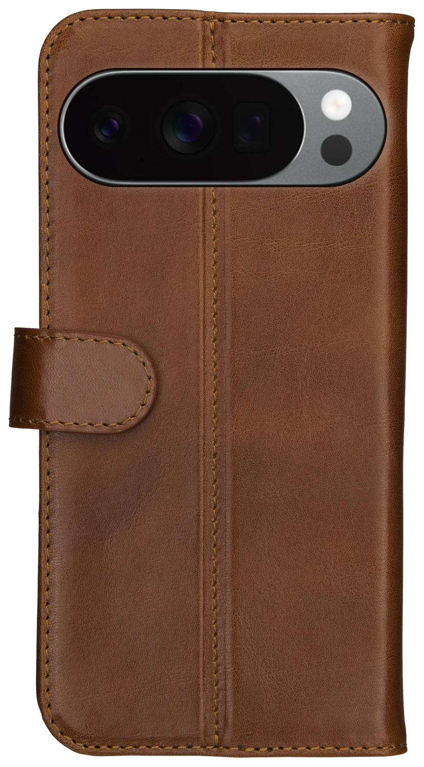 Rosso Deluxe Google Pixel 10 Pro XL Hoesje Echt Leer Book Case Bruin afbeelding 2