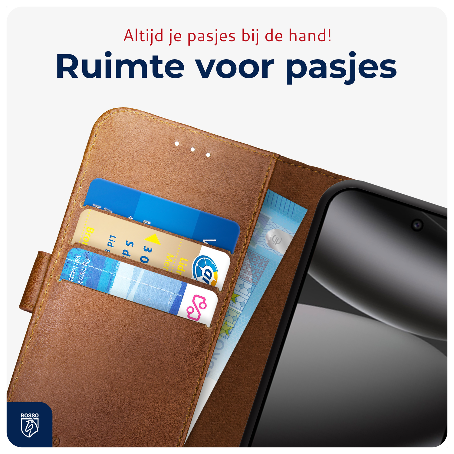 Rosso Deluxe Google Pixel 10 Pro XL Hoesje Echt Leer Book Case Bruin afbeelding 6