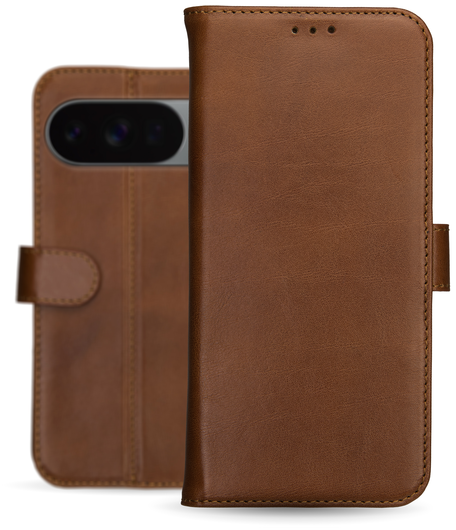 Rosso Deluxe Google Pixel 10 Pro XL Hoesje Echt Leer Book Case Bruin afbeelding 10