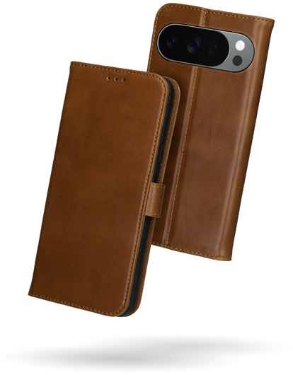 Rosso Deluxe Google Pixel 10 Pro XL Hoesje Echt Leer Book Case Bruin afbeelding 11