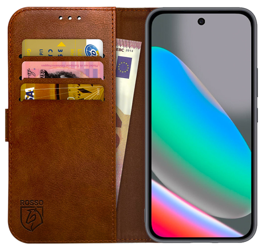 Rosso Element Google Pixel 10 / 10 Pro Hoesje Book Case Wallet Bruin afbeelding 1