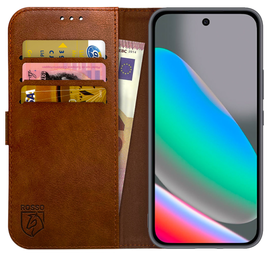 Rosso Element Google Pixel 10 / 10 Pro Hoesje Book Case Wallet Bruin afbeelding