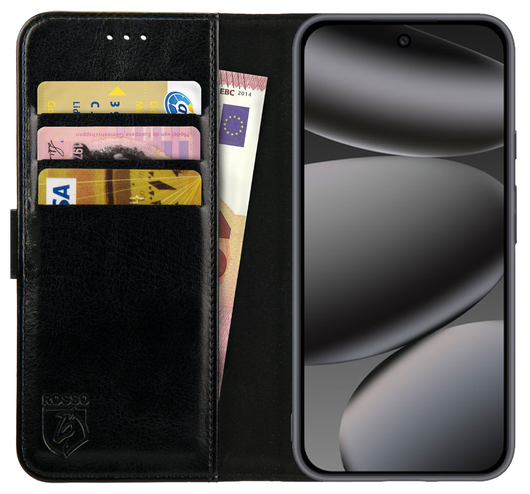 Rosso Element Google Pixel 10 Pro XL Hoesje Book Case Wallet Zwart afbeelding 1