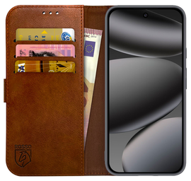 Rosso Element Google Pixel 10 Pro XL Hoesje Book Case Wallet Bruin afbeelding