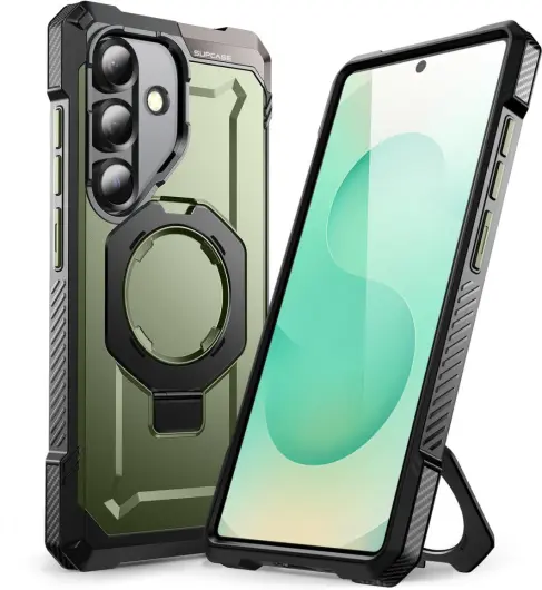SUPCASE UB Grip Samsung Galaxy S25 Hoesje MagSafe / Qi2 Kickstand Groen afbeelding 1