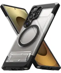 Ringke UX Magnetic Samsung Galaxy S25 Ultra Hoesje MagSafe Transparant afbeelding