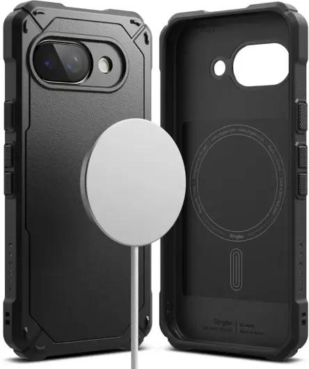 Ringke Rugged Gear Magnetic Google Pixel 9a Hoesje MagSafe Back Cover Zwart afbeelding 2