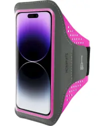 Mobiparts Sportarmband voor Apple iPhone 16 / 16 Pro Roze afbeelding