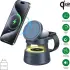 4smarts Aura Sound 3-in-1 Qi2 Draadloze Oplader Smartphone/AirPods/Watch Grijs afbeelding 1