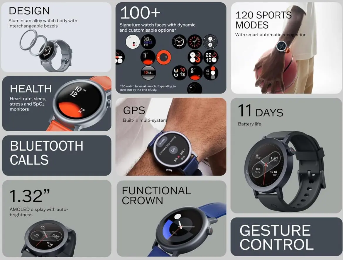CMF Watch Pro 2 Ash Grey afbeelding 4