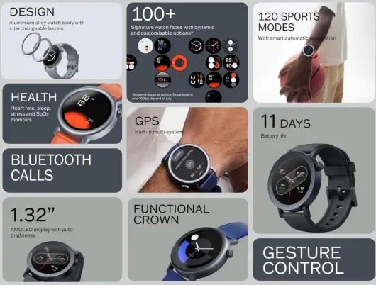 CMF Watch Pro 2 Ash Grey afbeelding 4