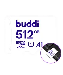 Buddi MicroSDXC Nintendo Switch Geheugenkaart 512GB Wit