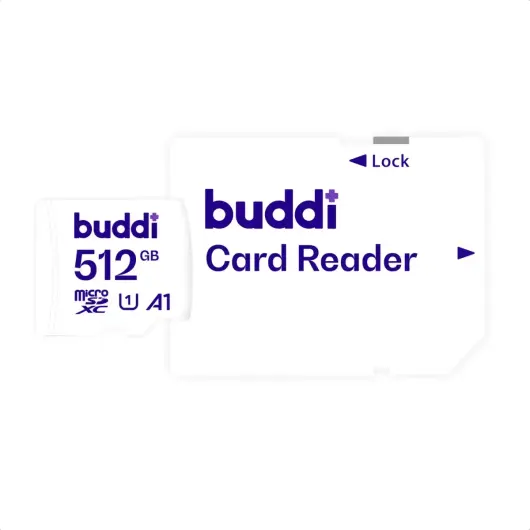 Buddi MicroSDXC Geheugenkaart met SD Kaart Adapter 512GB 3-Pack afbeelding 6