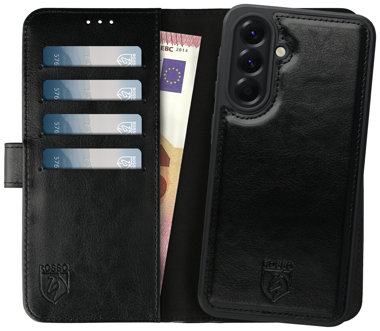 Rosso Element Uitneembaar 2-in-1 Samsung Galaxy A56 Hoesje Zwart afbeelding 1