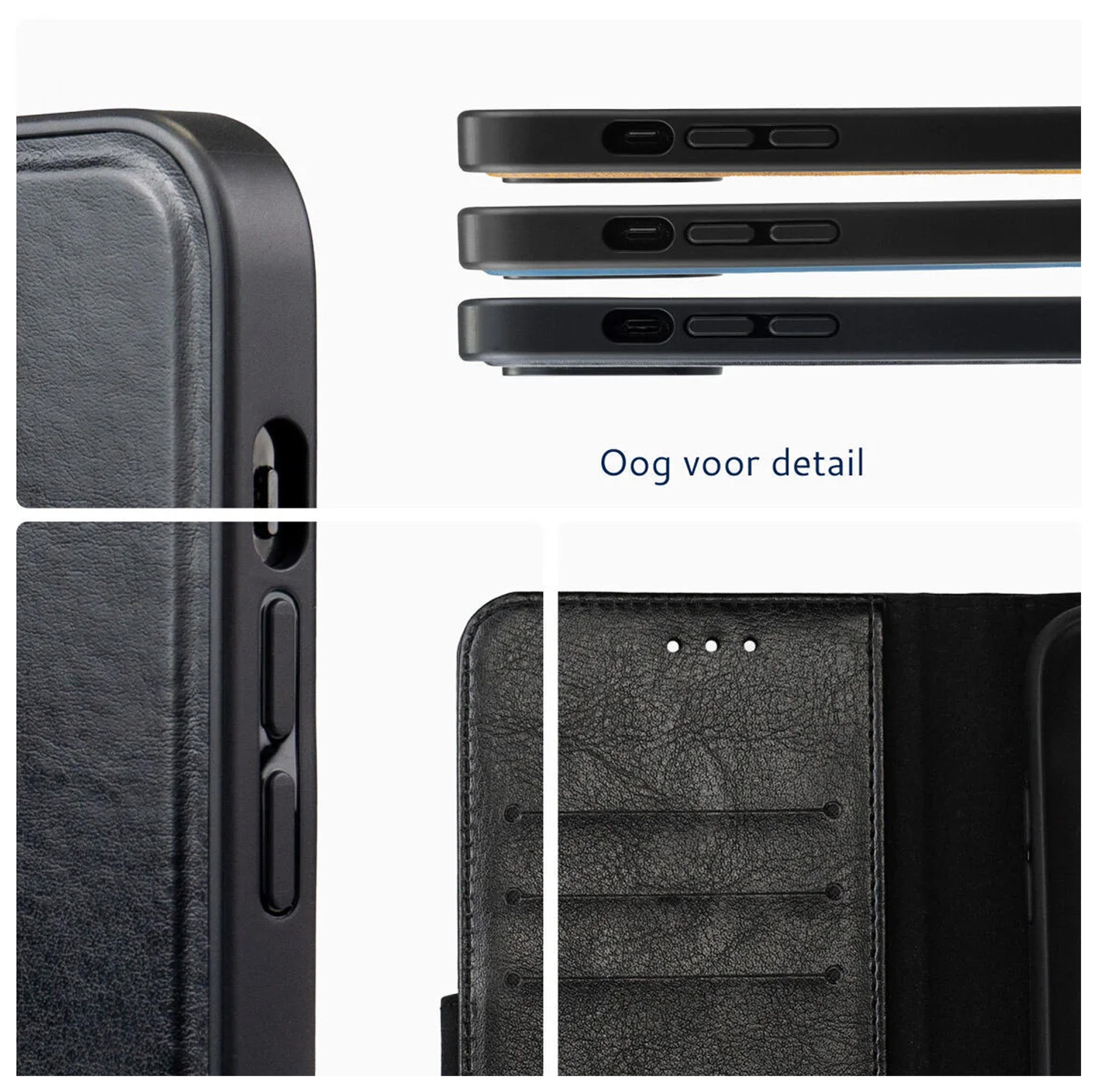 Rosso Element Uitneembaar 2-in-1 Apple iPhone 16e Hoesje Zwart afbeelding 5