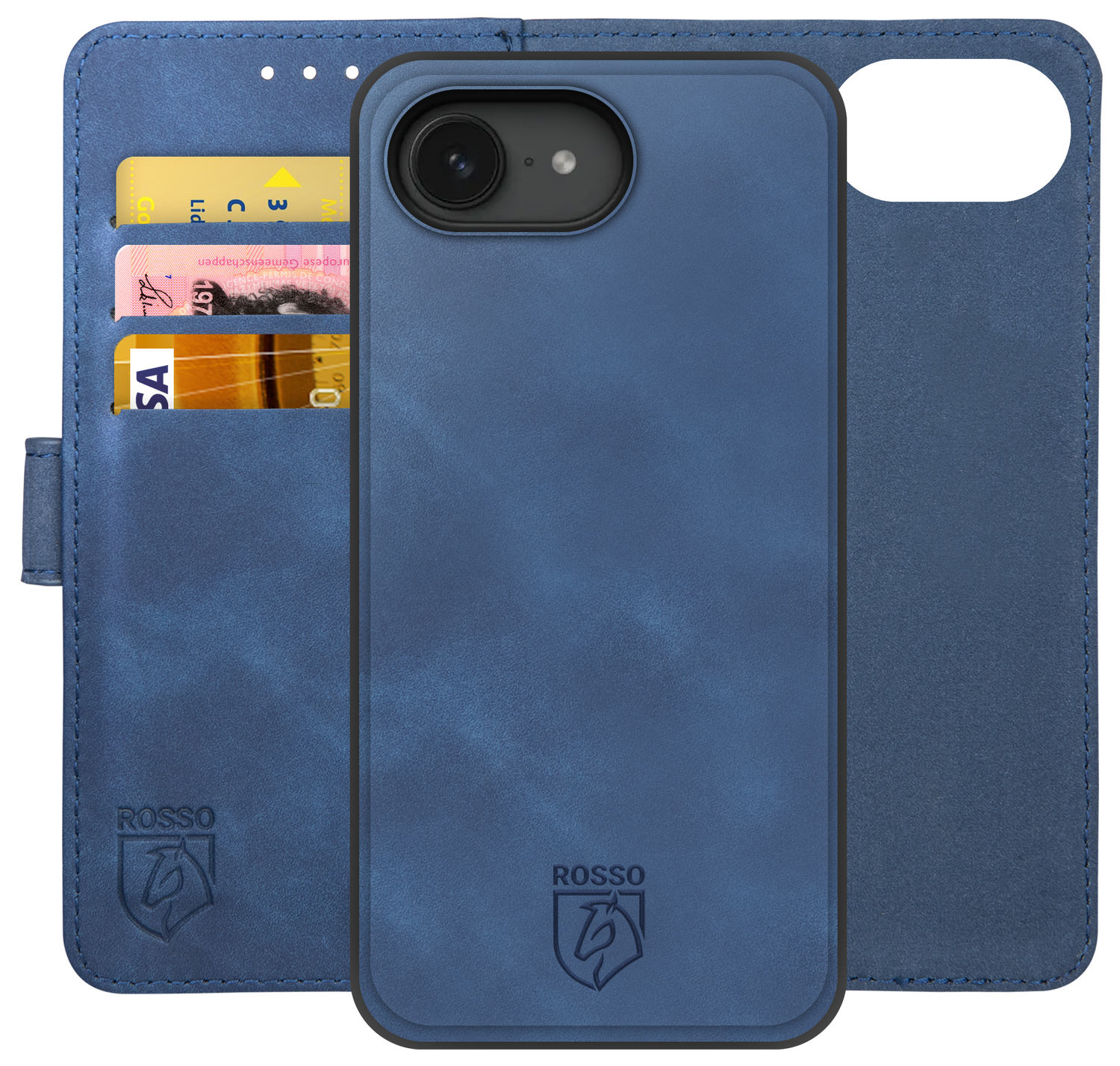Rosso Element Uitneembaar 2-in-1 Apple iPhone 16e Hoesje Blauw afbeelding 1