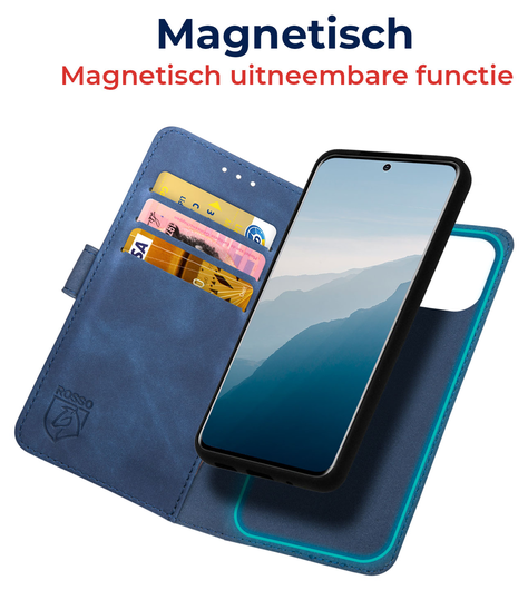 Rosso Element Uitneembaar 2-in-1 Apple iPhone 16e Hoesje Blauw afbeelding 2