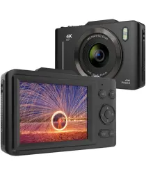 Digitale Camera voor Foto en Video met 2.8-inch IPS Scherm en Flits - Anti-Shake afbeelding
