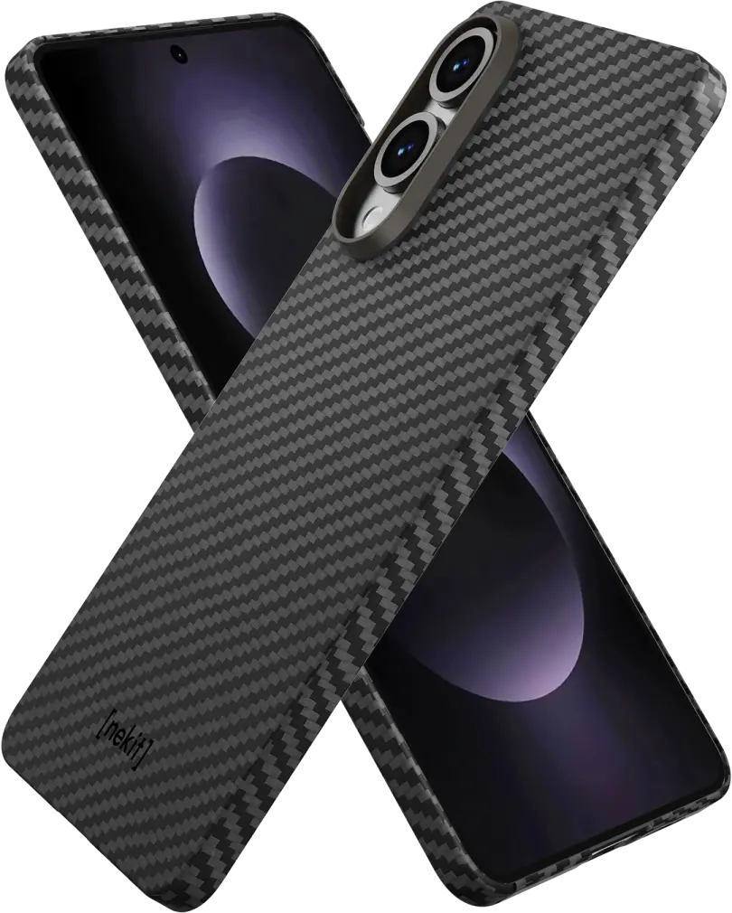 NEKIT Fiber Samsung Galaxy S25 Edge Hoesje MagSafe / Qi2 Kevlar Dun Zwart afbeelding 11