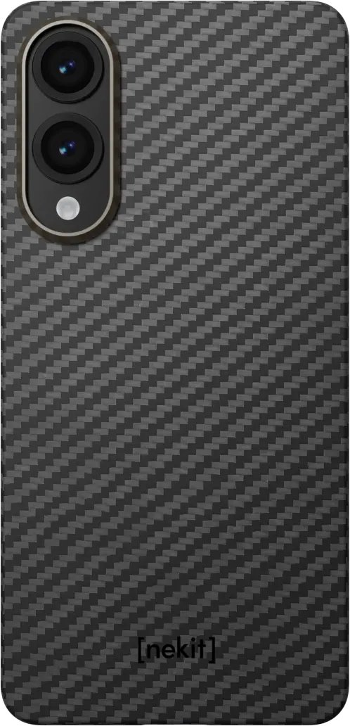 NEKIT Fiber Samsung Galaxy S25 Edge Hoesje MagSafe / Qi2 Kevlar Dun Zwart afbeelding 13