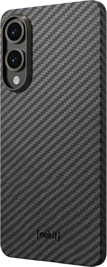 NEKIT Fiber Samsung Galaxy S25 Edge Hoesje MagSafe / Qi2 Kevlar Dun Zwart afbeelding 14