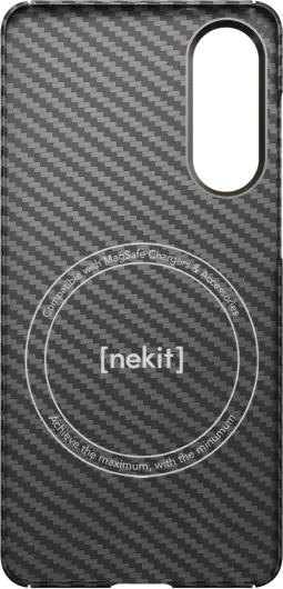 NEKIT Fiber Samsung Galaxy S25 Edge Hoesje MagSafe / Qi2 Kevlar Dun Zwart afbeelding 15