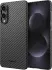 NEKIT Fiber Samsung Galaxy S25 Edge Hoesje MagSafe / Qi2 Kevlar Dun Zwart afbeelding 2