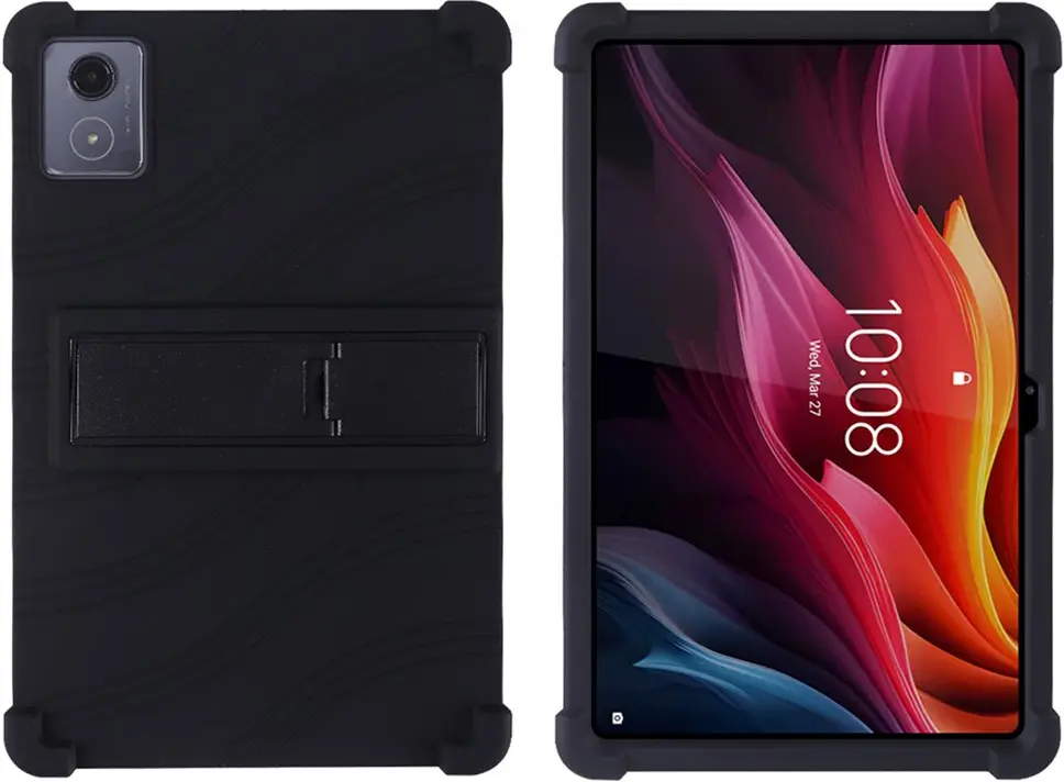 Lenovo Tab K11 Plus Kinder Tablethoes Siliconen met Kickstand Zwart afbeelding 1