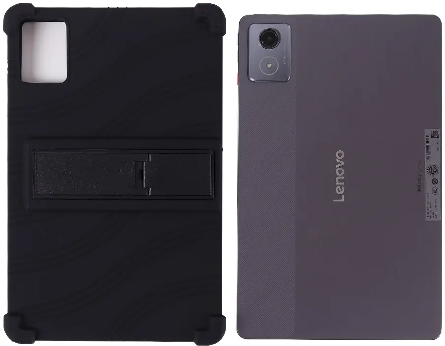 Lenovo Tab K11 Plus Kinder Tablethoes Siliconen met Kickstand Zwart afbeelding 3