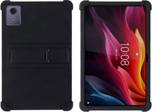 Lenovo Tab K11 Plus Kinder Tablethoes Siliconen met Kickstand Zwart afbeelding 1