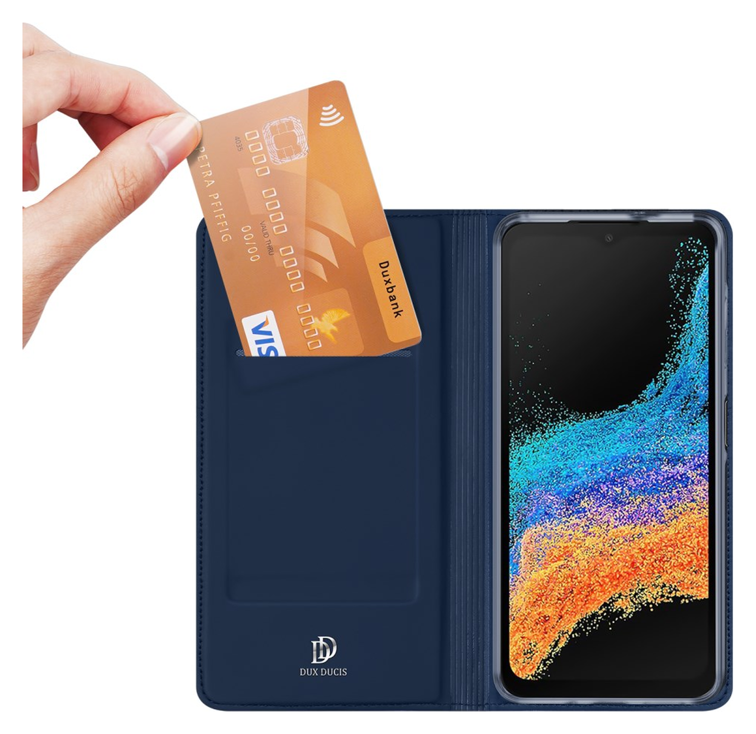 Dux Ducis Skin Pro Samsung Galaxy Xcover 7 Pro Hoesje Portemonnee Blauw afbeelding 2