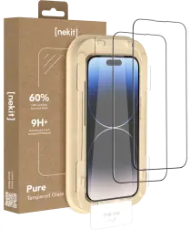 NEKIT Pure Apple iPhone 14 Pro Tempered GRS Glass Installatiebox (2-Pack) afbeelding