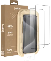NEKIT Pure Apple iPhone 15 Pro Max Tempered GRS Glass Installatiebox (2-Pack) afbeelding