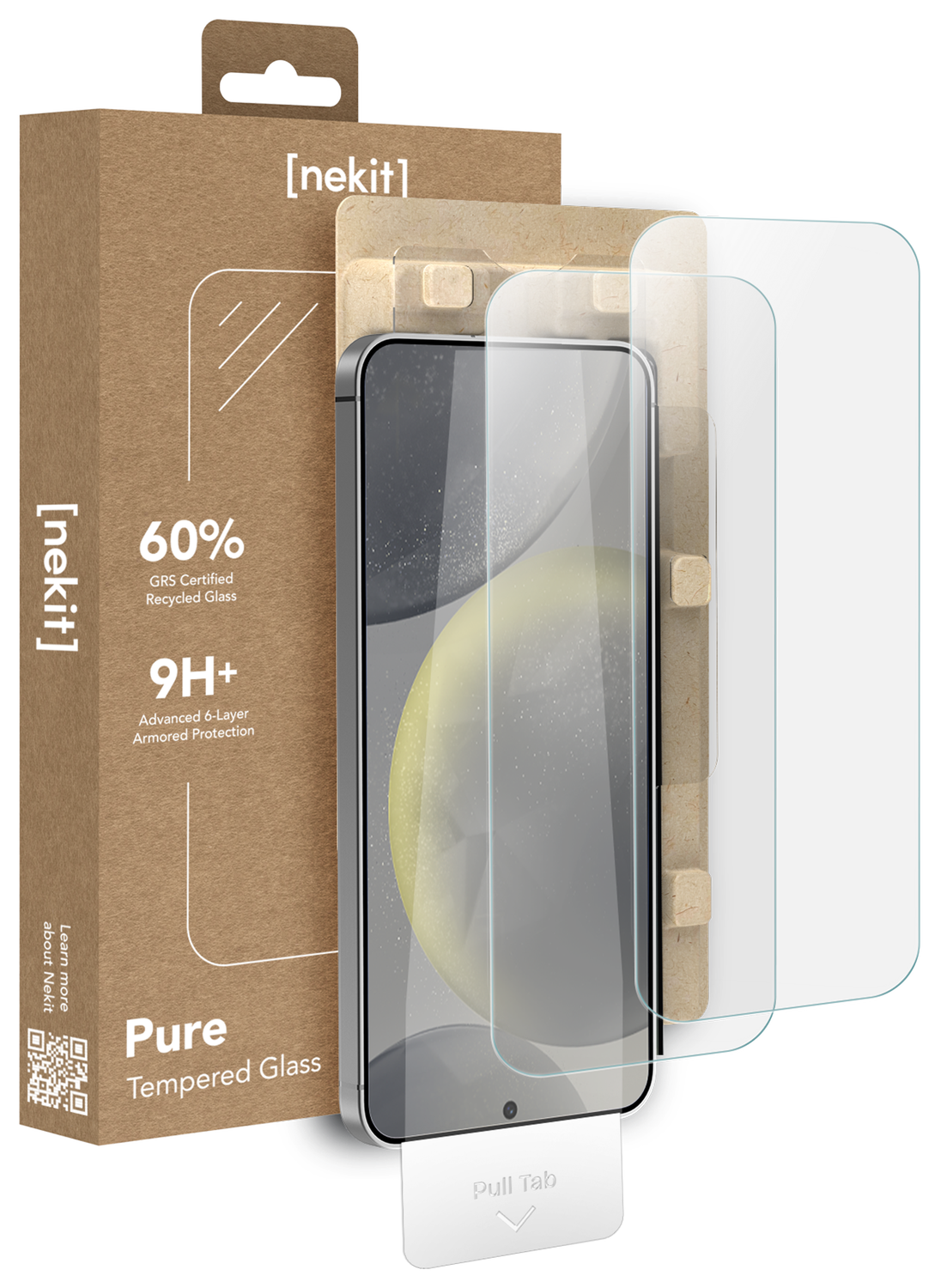 NEKIT Pure Samsung Galaxy S24 Tempered GRS Glass Installatiebox (2-Pack) afbeelding 1