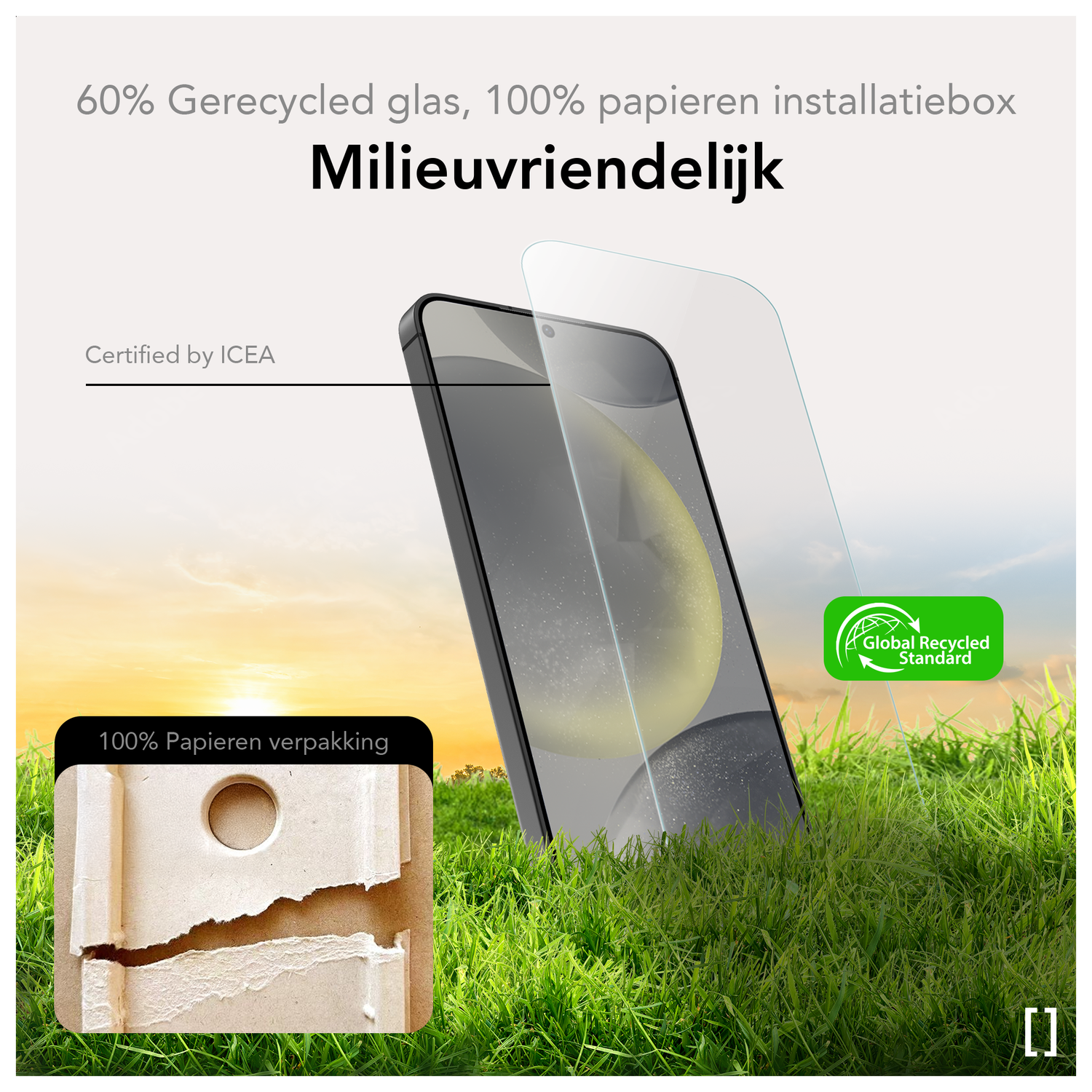 NEKIT Pure Samsung Galaxy S24 Tempered GRS Glass Installatiebox (2-Pack) afbeelding 5