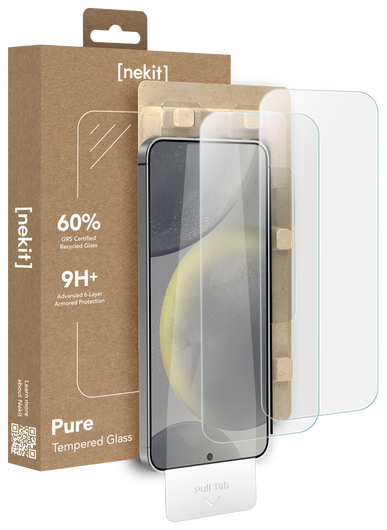 NEKIT Pure Samsung Galaxy S24 Tempered GRS Glass Installatiebox (2-Pack) afbeelding 1