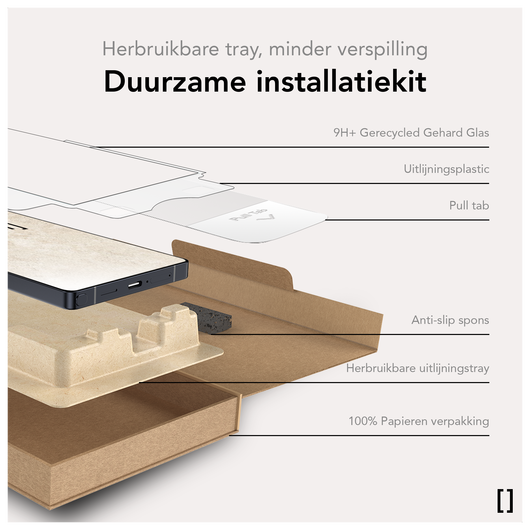 NEKIT Pure Samsung Galaxy S24 Tempered GRS Glass Installatiebox (2-Pack) afbeelding 7